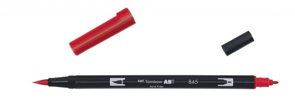 Tombow Oboustranný štětcový fix ABT Dual Brush Pen, carmine