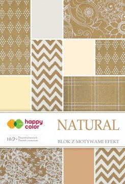 Blok effect NATURAL, 20x29cm, 170-220g/m2, 10 listů, 5 vzorů